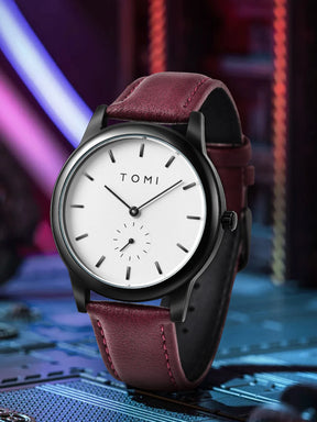 TOMI Fashion Men's Two Pin Half Belt Watch Casual and Minimalist Men's Quartz Watch