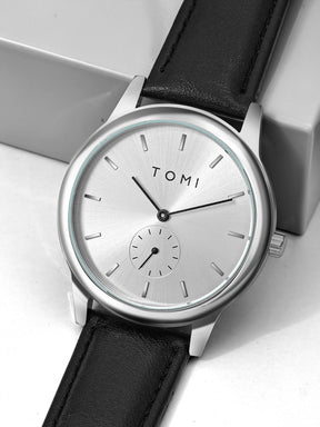 TOMI Fashion Men's Two Pin Half Belt Watch Casual and Minimalist Men's Quartz Watch