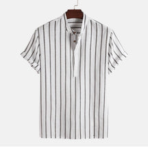Camisa Maurice em algodão e linho