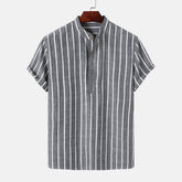 Camisa Maurice em algodão e linho