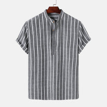 Camisa Maurice em algodão e linho