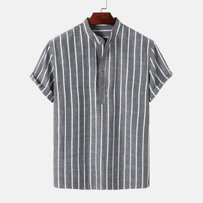 Camisa Maurice em algodão e linho