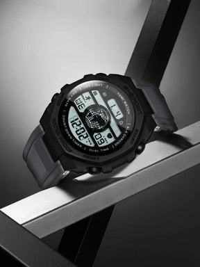 TOMI New Night Light Digital Men Electronic Watch Dual Display Outdoor Waterproof Military Sports Electronic Watch Student Watch