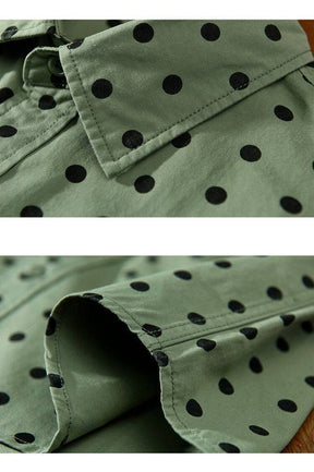 Camisa Antonios de algodão puro com estampado de pontos