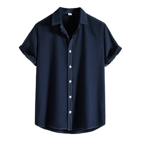 Camisa de manga curta de Verão sólida