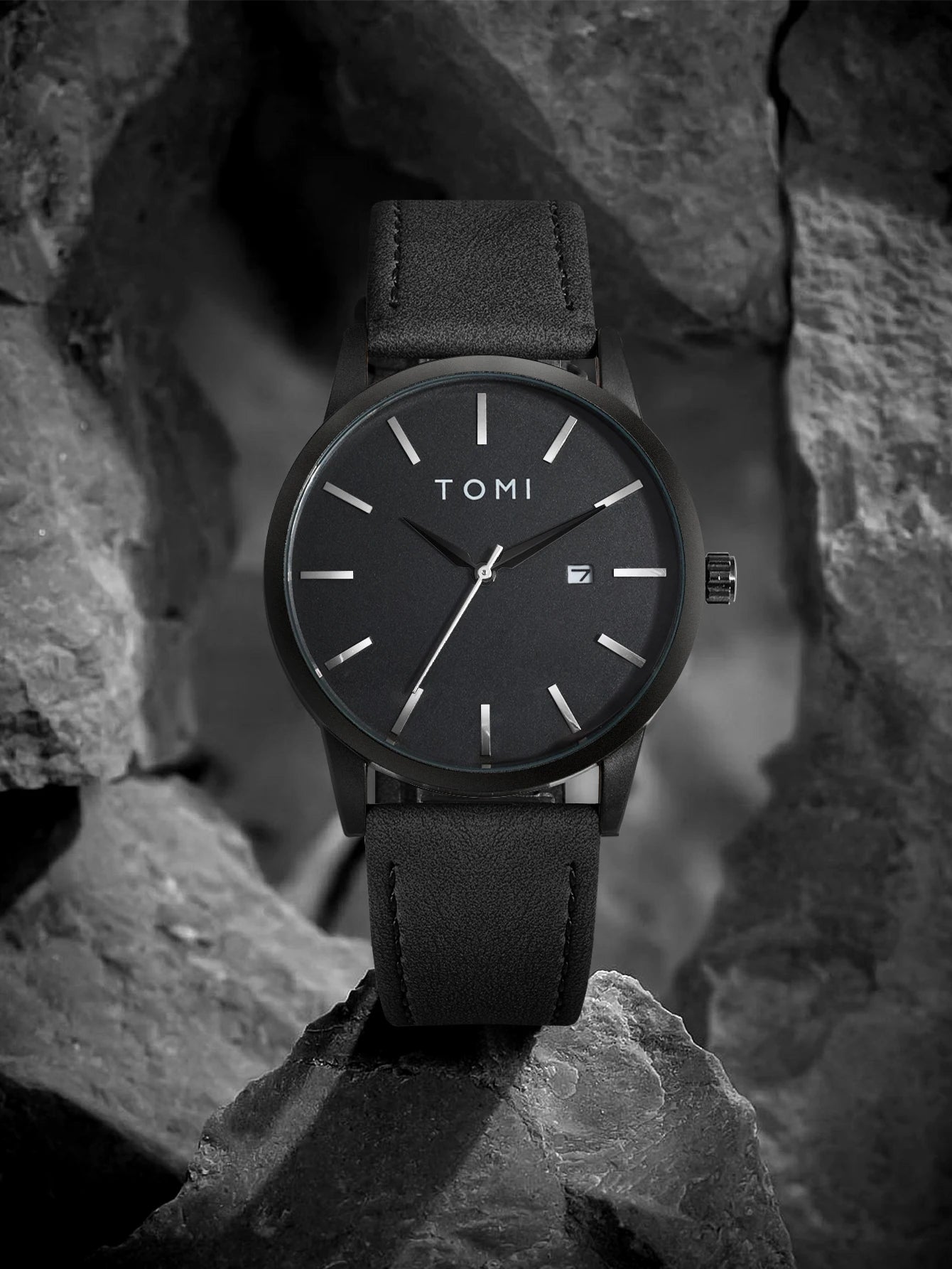 Hot Selling TOMI Men's 4PCS Gift Box Set Watch Minimalist Casual Men's Quartz Watch Tie Clip Sleeve Buckle Clock Gift Relojes