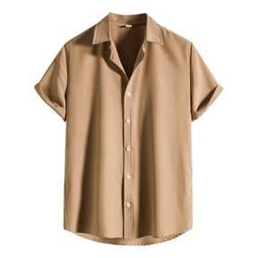 Camisa de manga curta de Verão sólida