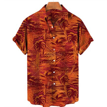 Camisa de Manga Curta de Verão Havaiana