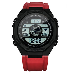 TOMI New Night Light Digital Men Electronic Watch Dual Display Outdoor Waterproof Military Sports Electronic Watch Student Watch