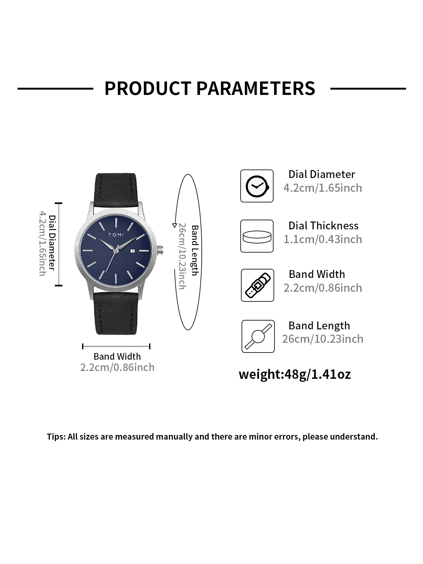 Hot Selling TOMI Men's 4PCS Gift Box Set Watch Minimalist Casual Men's Quartz Watch Tie Clip Sleeve Buckle Clock Gift Relojes