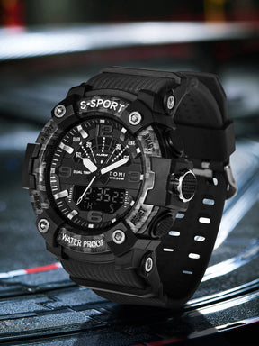 TOMI Men's LED Waterproof Digital Watch Men's Fitness Electronic Watch Multi functional Military Sports Watch Children's Gift
