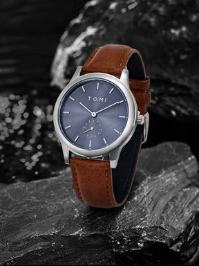 TOMI Fashion Men's Two Pin Half Belt Watch Casual and Minimalist Men's Quartz Watch