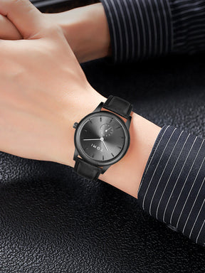 TOMI Fashion Men's Two Pin Half Belt Watch Casual and Minimalist Men's Quartz Watch