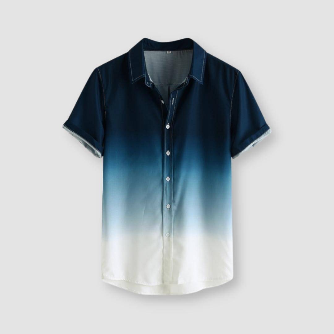 Camisa Solta de Algodão Gradiente