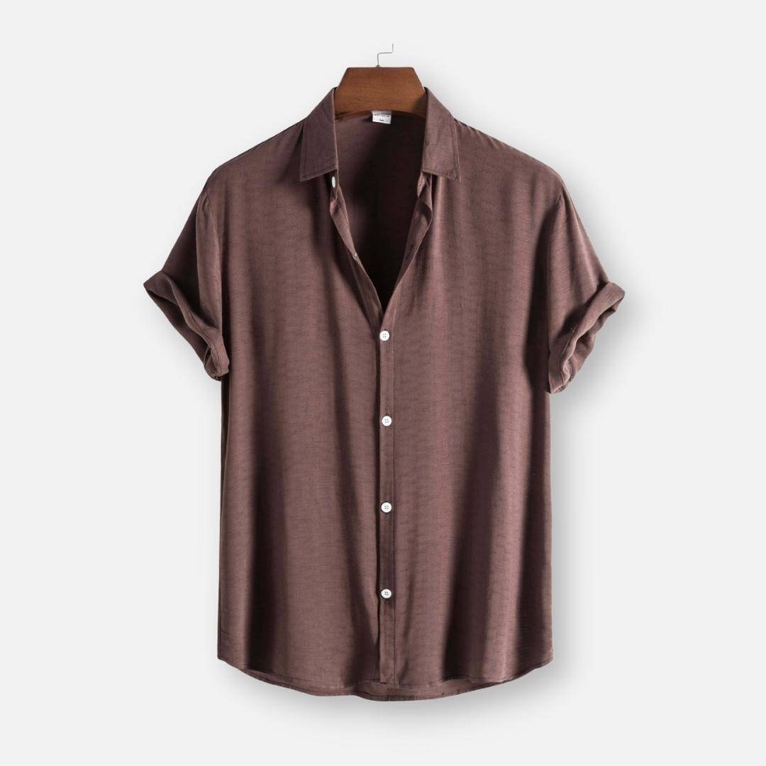 Camisa Casual de manga curta em Algodão