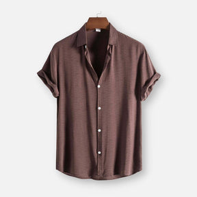 Camisa Casual de manga curta em Algodão