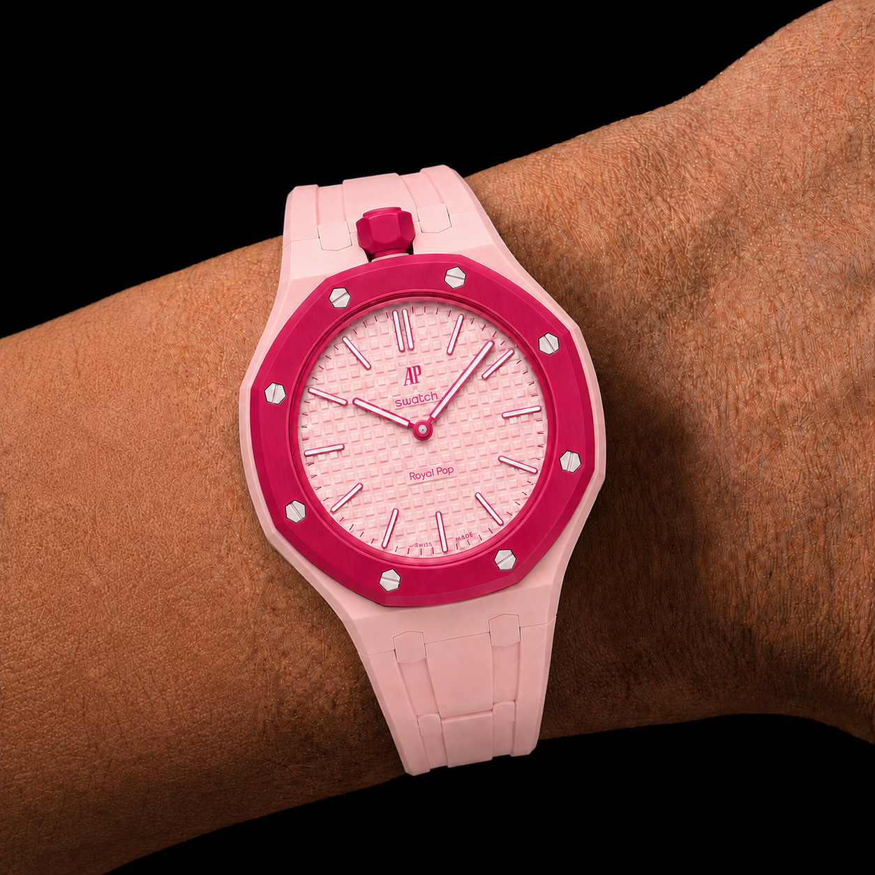 Rosa — Pulseira de borracha — Lépine