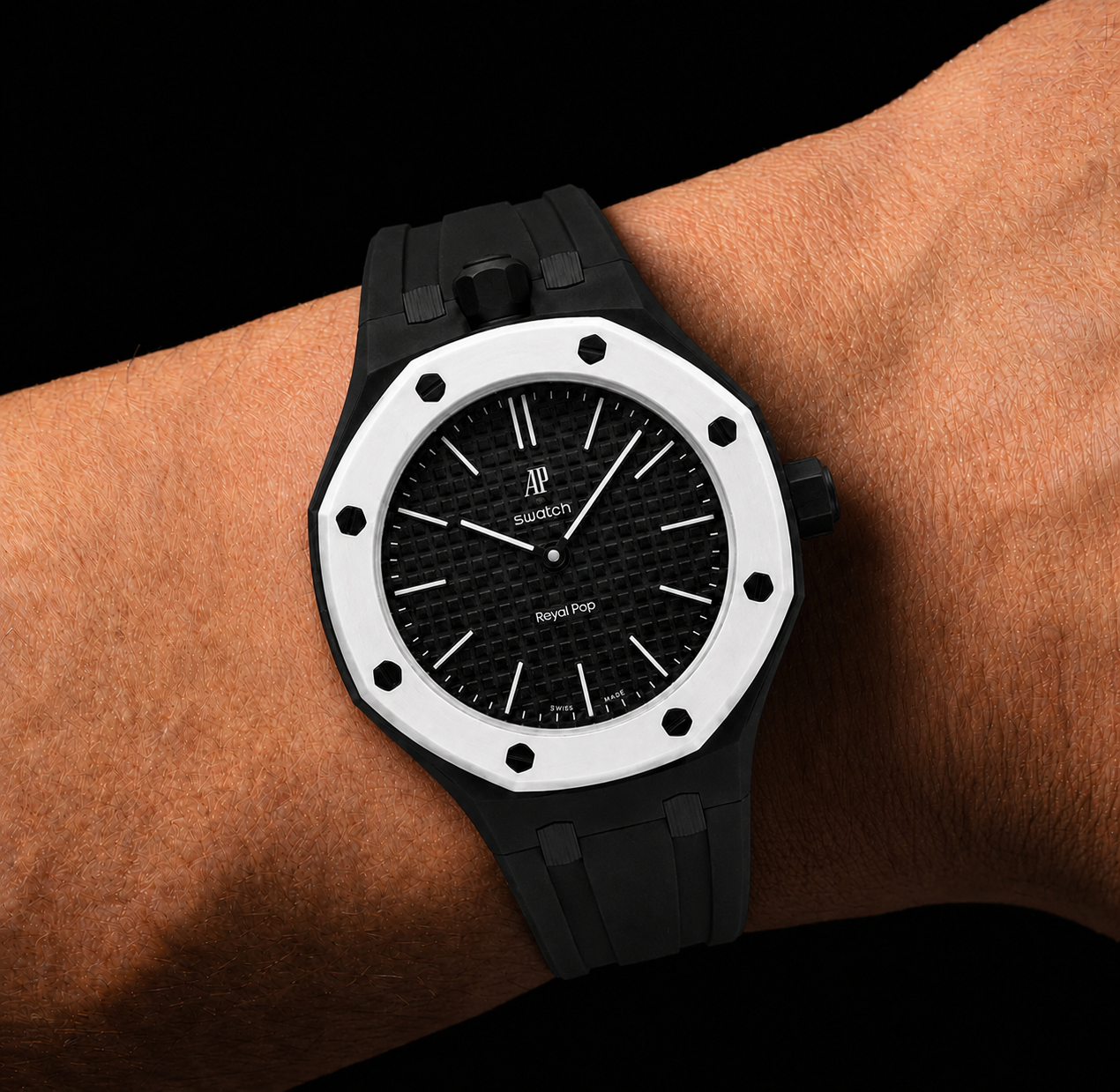 Preto — Pulseira de borracha — Lépine