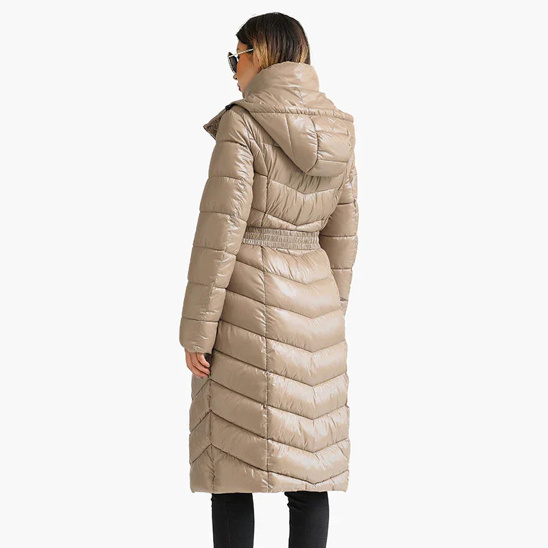 Jaqueta Parka Feminina Puffer Bege Elegance - Megalinz