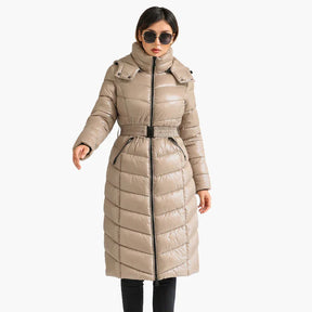 Jaqueta Parka Feminina Puffer Bege Elegance - Megalinz
