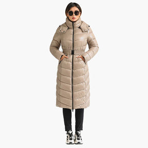 Jaqueta Parka Feminina Puffer Bege Elegance - Megalinz