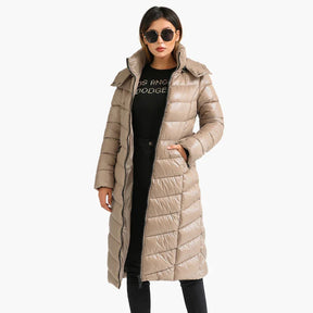 Jaqueta Parka Feminina Puffer Bege Elegance - Megalinz