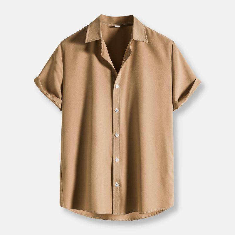 Camisa de manga curta de Verão sólida