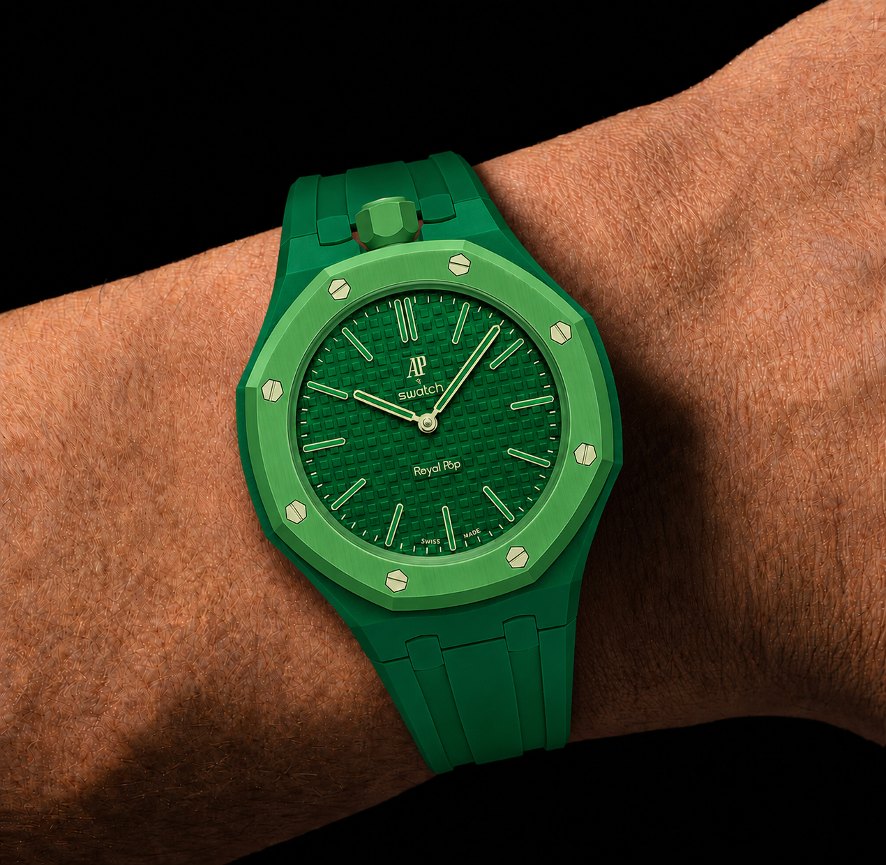 Verde — Pulseira de borracha — Lépine