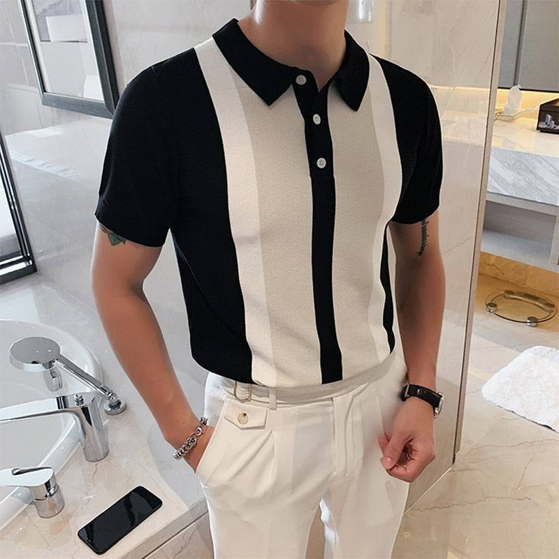 Camisa Polo Listrada de Verão