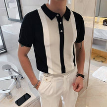 Camisa Polo Listrada de Verão