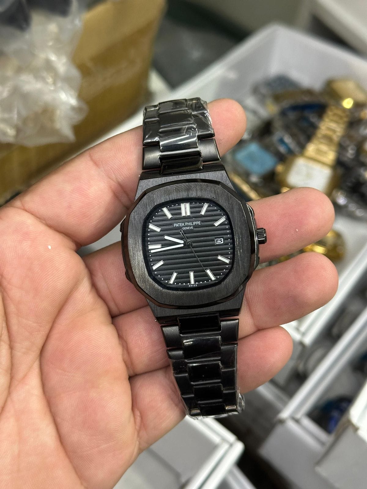 NAUTILUS Twelve ブラック Relógio All Black Minimalista 42mm Octogonal Nautilus | MercadoLivre