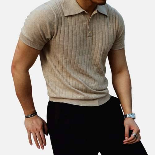 Camisa Polo em Textura