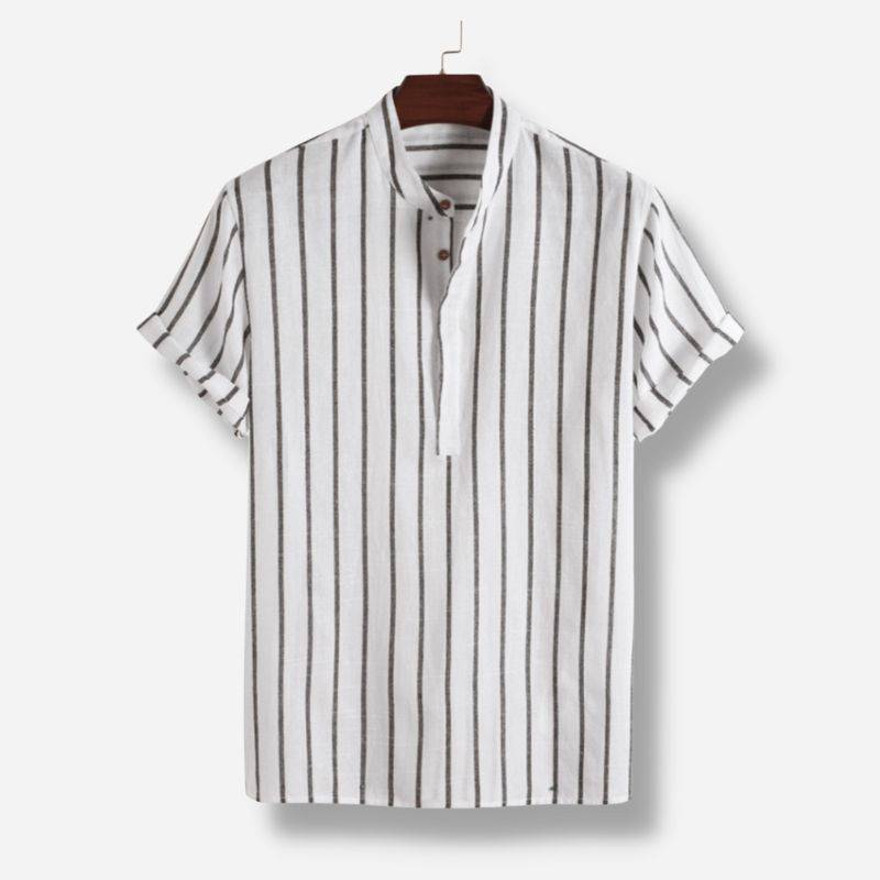 Camisa Maurice em algodão e linho